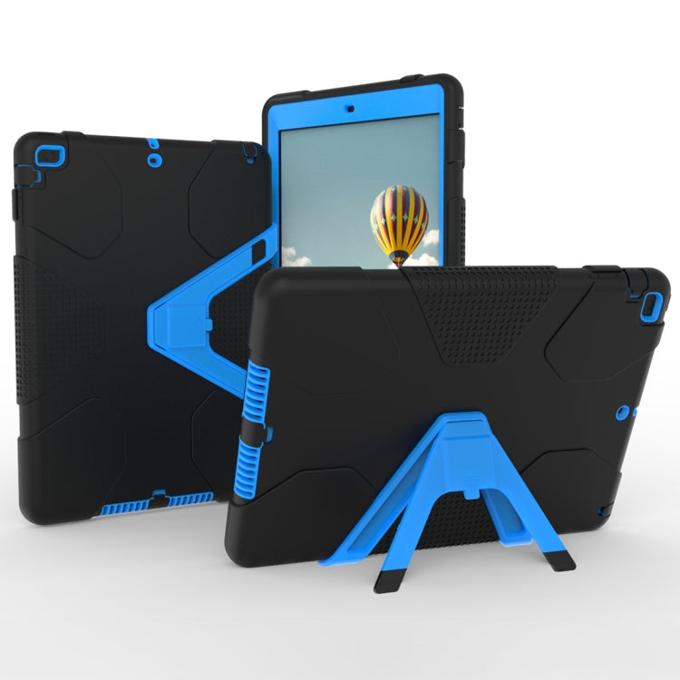 For iPad 9.7 (2018) & iPad 9.7 inch (2017) PC+Silicone Shockproof Protective Back Cover Case With Holder