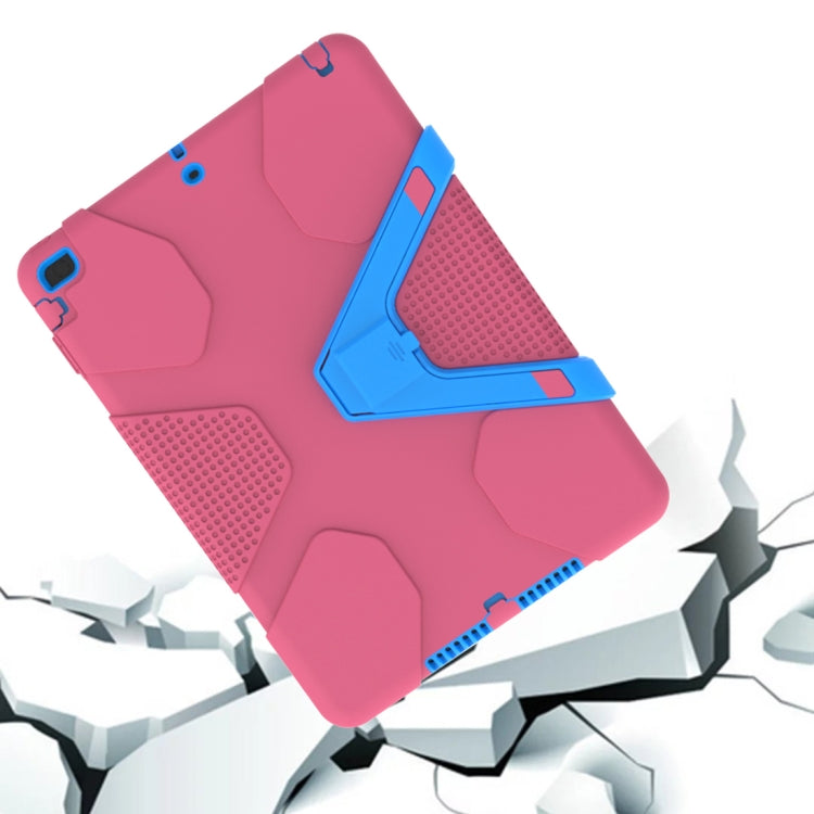 For iPad 9.7 (2018) & iPad 9.7 inch (2017) PC+Silicone Shockproof Protective Back Cover Case With Holder