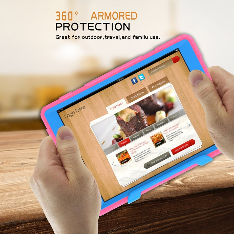 For iPad 9.7 (2018) & iPad 9.7 inch (2017) PC+Silicone Shockproof Protective Back Cover Case With Holder