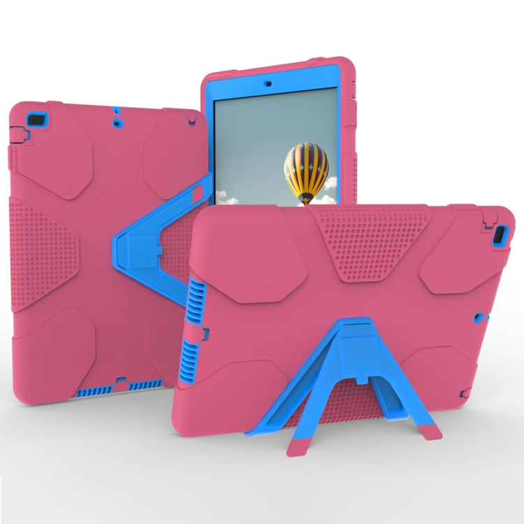 For iPad 9.7 (2018) & iPad 9.7 inch (2017) PC+Silicone Shockproof Protective Back Cover Case With Holder