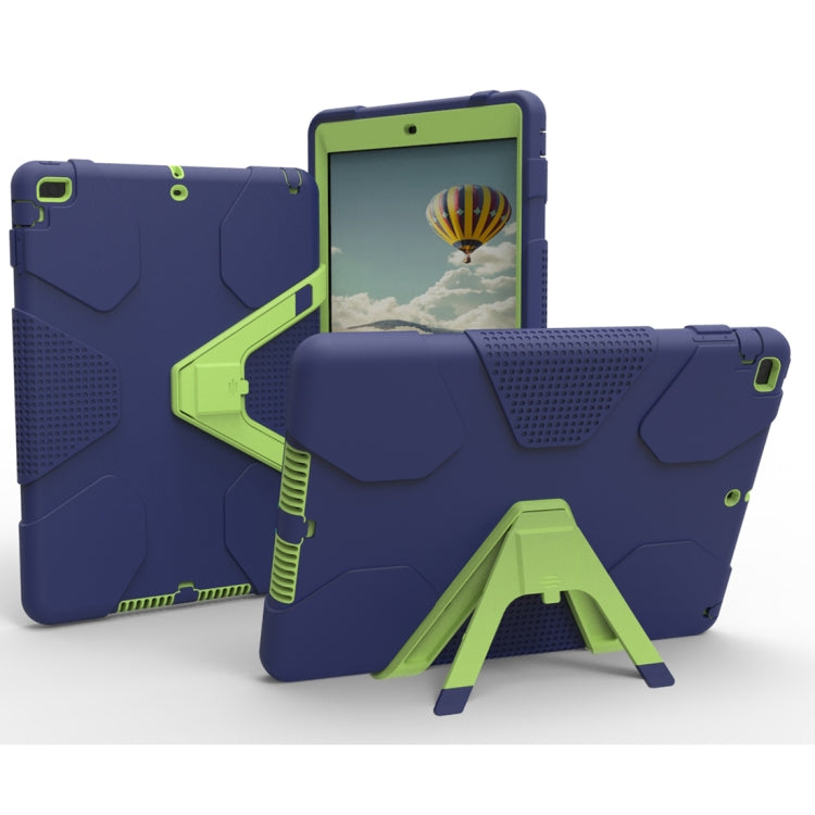 For iPad 9.7 (2018) & iPad 9.7 inch (2017) PC+Silicone Shockproof Protective Back Cover Case With Holder