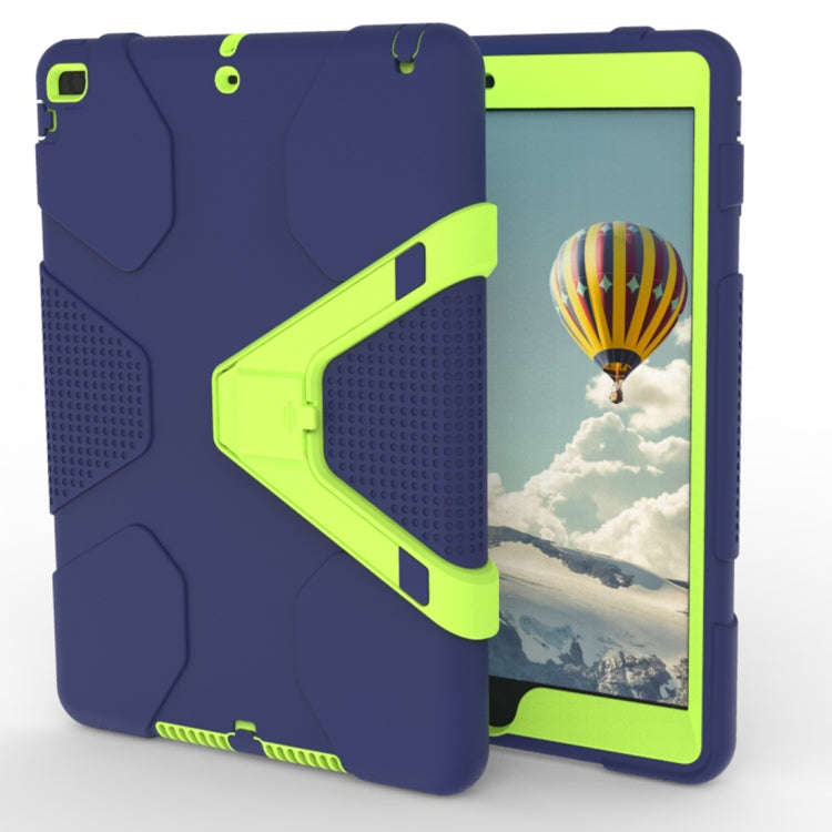 For iPad 9.7 (2018) & iPad 9.7 inch (2017) PC+Silicone Shockproof Protective Back Cover Case With Holder