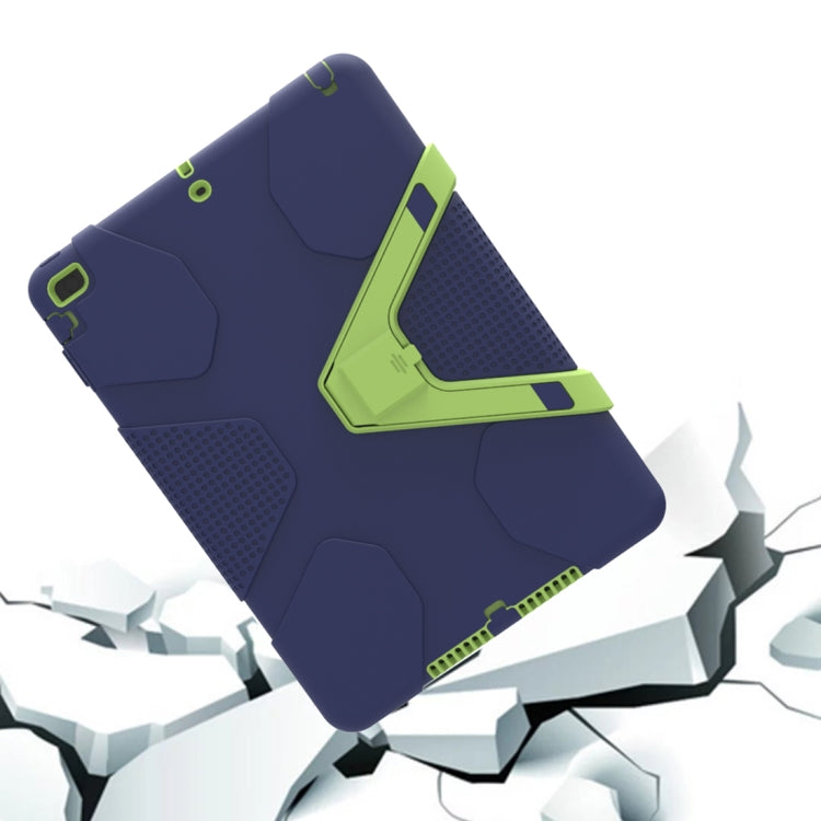 For iPad 9.7 (2018) & iPad 9.7 inch (2017) PC+Silicone Shockproof Protective Back Cover Case With Holder