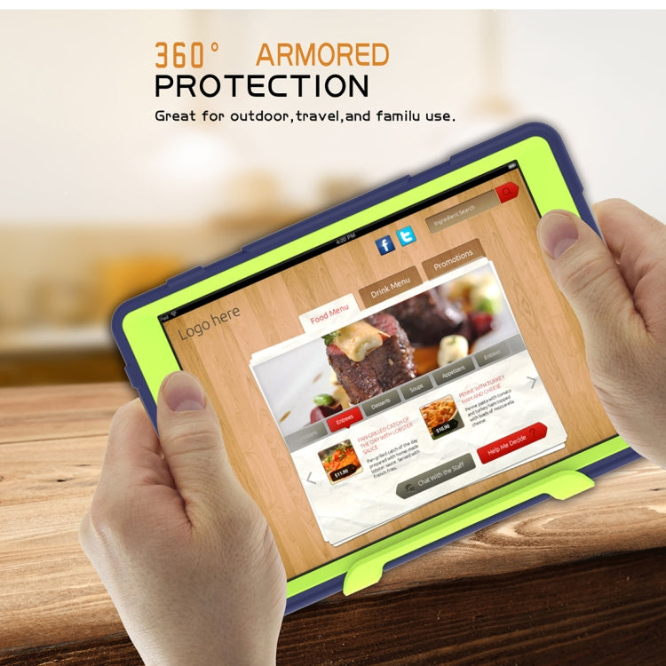 For iPad 9.7 (2018) & iPad 9.7 inch (2017) PC+Silicone Shockproof Protective Back Cover Case With Holder
