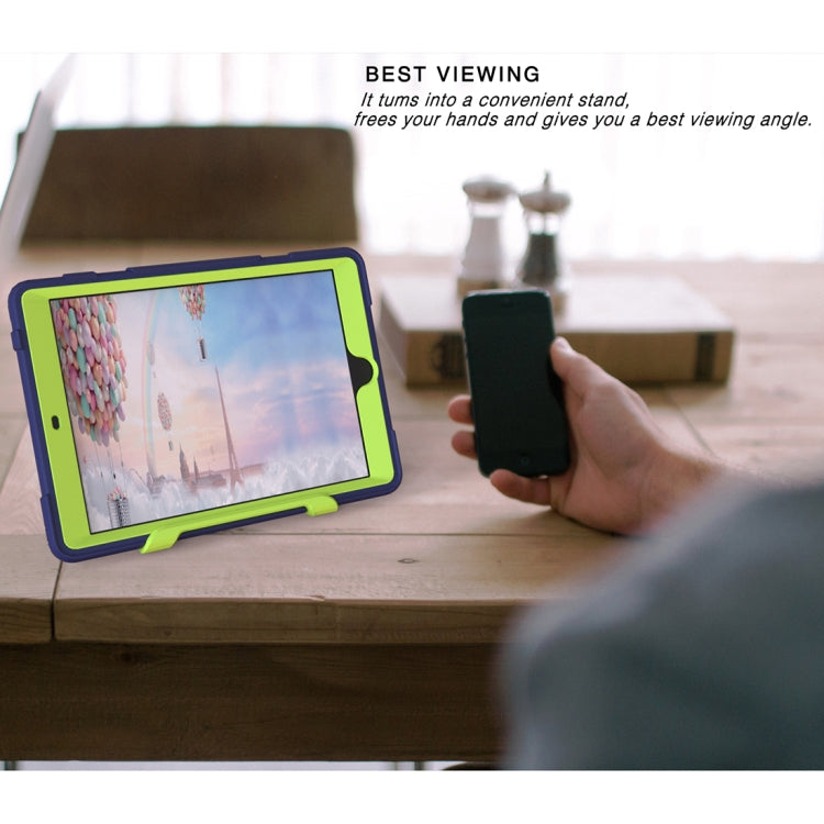 For iPad 9.7 (2018) & iPad 9.7 inch (2017) PC+Silicone Shockproof Protective Back Cover Case With Holder
