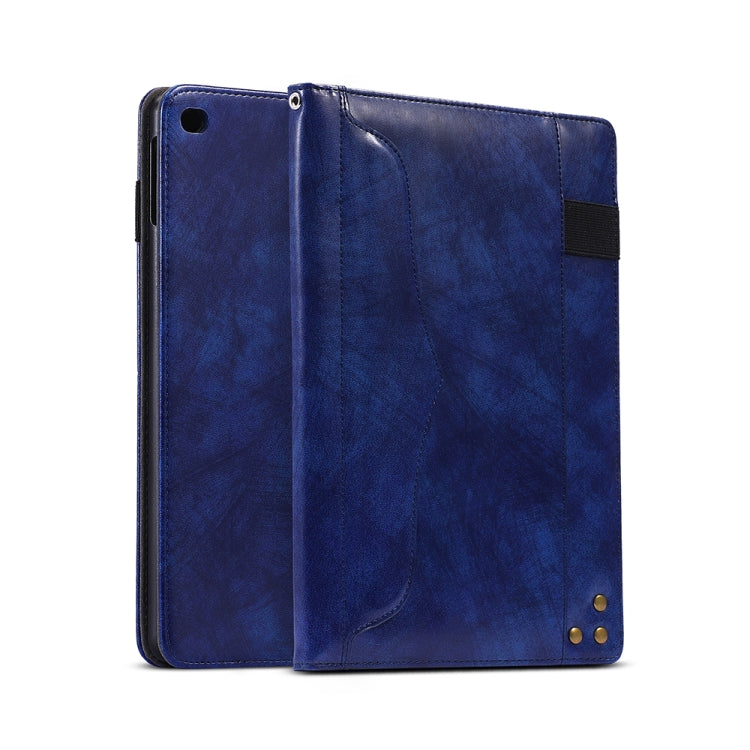 Multifunctional TPU+PC Horizontal Flip Leather Case for iPad 9.7 Inch (2017) / iPad 9.7 Inch (2018), with Holder & Pen Slot & Card Slots & Wallet(Sapphire Blue)