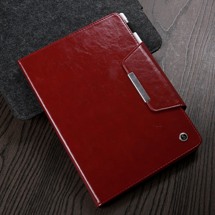 Crazy Horse Texture Horizontal Flip Case for iPad 9.7 (2018) & iPad 9.7 inch (2017), with Holder & Card Slots(Red)
