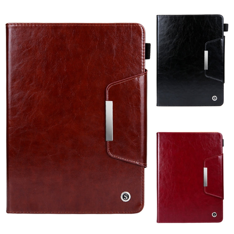 Crazy Horse Texture Horizontal Flip Case for iPad 9.7 (2018) & iPad 9.7 inch (2017), with Holder & Card Slots(Red)
