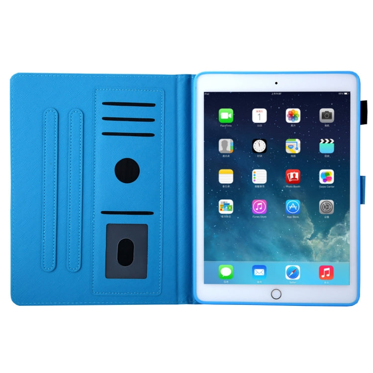 Sand Pattern Horizontal Flip Leather Case for iPad Air / Air 2 / iPad Pro 9.7 2016 / iPad 9.7 2017 / iPad 9.7 2018, with Holder & Card Slot & Sleep / Wake-up Function