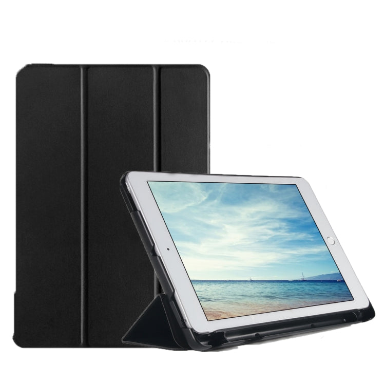 Multifunctional Shockproof PU Protective Case for iPad 9.7 (2018) / 9.7 (2017) / air / air2, with Holder & Cards Box & USB cables storage & Pen slot