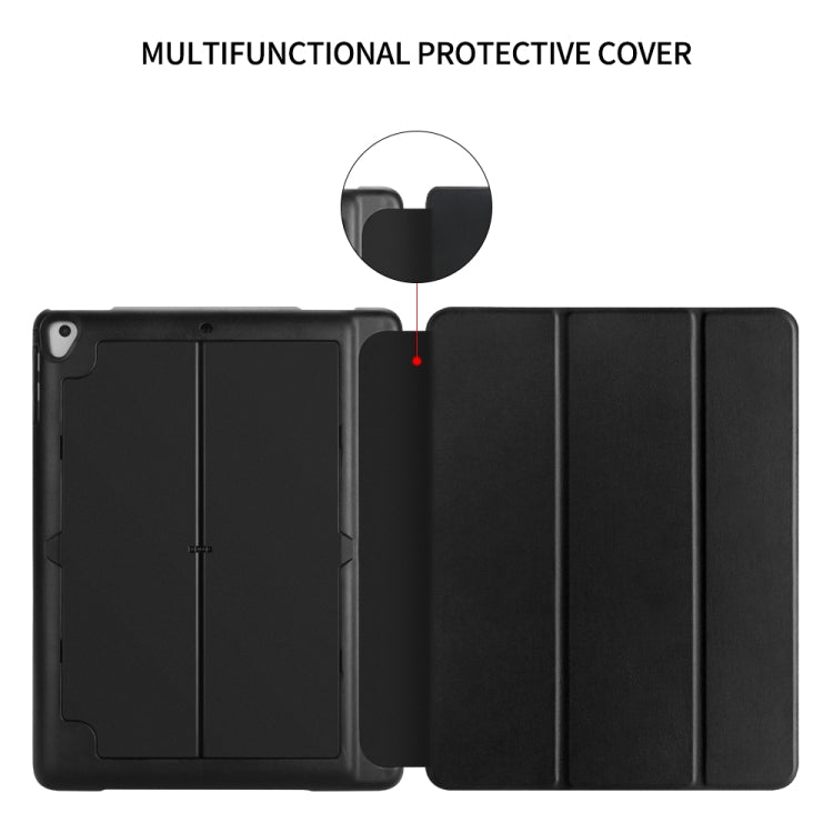 Multifunctional Shockproof PU Protective Case for iPad 9.7 (2018) / 9.7 (2017) / air / air2, with Holder & Cards Box & USB cables storage & Pen slot
