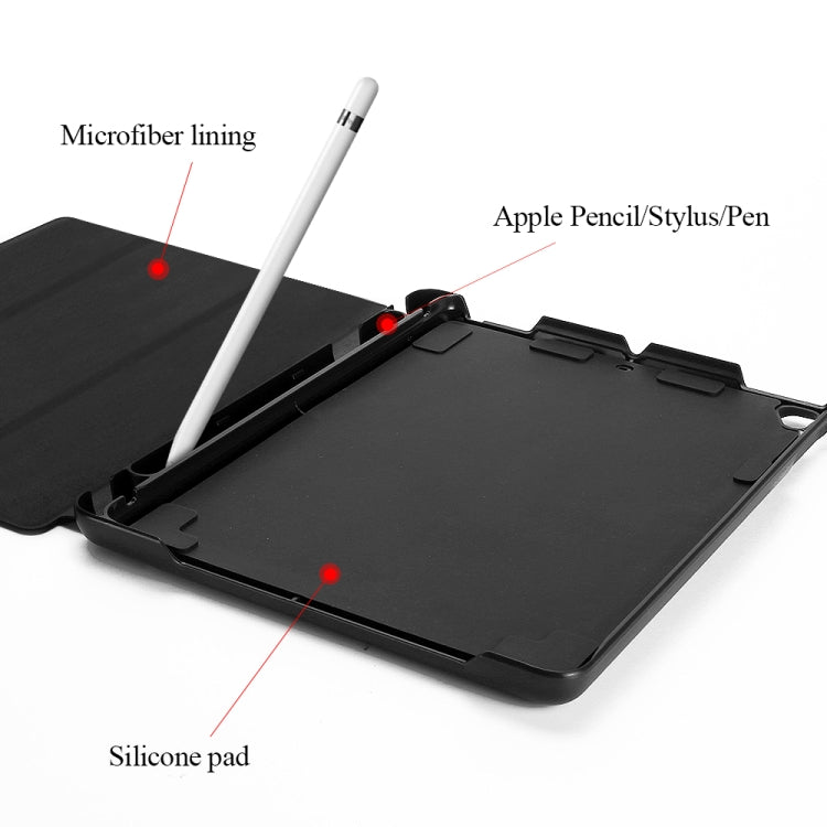 Multifunctional Shockproof PU Protective Case for iPad 9.7 (2018) / 9.7 (2017) / air / air2, with Holder & Cards Box & USB cables storage & Pen slot