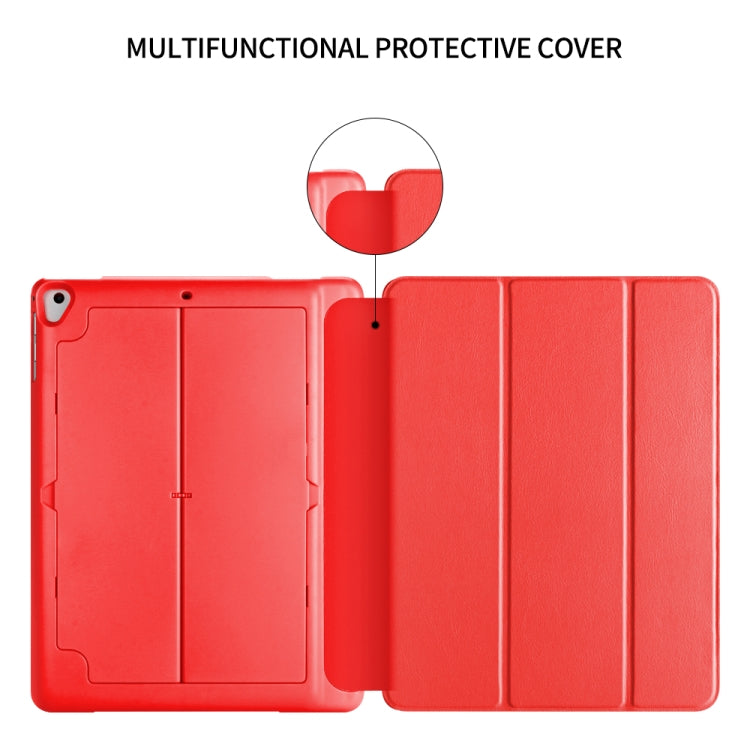 Multifunctional Shockproof PU Protective Case for iPad 9.7 (2018) / 9.7 (2017) / air / air2, with Holder & Cards Box & USB cables storage & Pen slot