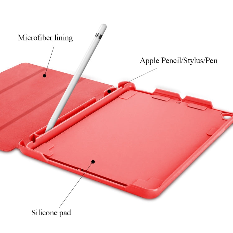 Multifunctional Shockproof PU Protective Case for iPad 9.7 (2018) / 9.7 (2017) / air / air2, with Holder & Cards Box & USB cables storage & Pen slot