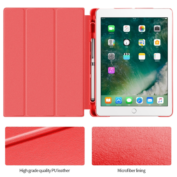 Multifunctional Shockproof PU Protective Case for iPad 9.7 (2018) / 9.7 (2017) / air / air2, with Holder & Cards Box & USB cables storage & Pen slot