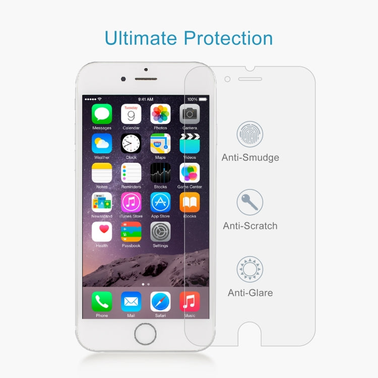 50 PCS For iPhone 8 / 7 / 6 / 6S 0.26mm 9H Surface Hardness 2.5D Explosion-proof Tempered Glass Non-full Screen Film, No Retail Package