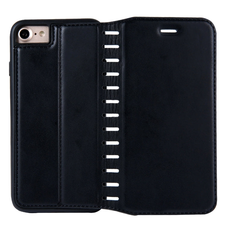 For  iPhone 8 & 7  PU Retro Texture with Absorption Horizontal Flip Leather Case with Holder & Card Slots