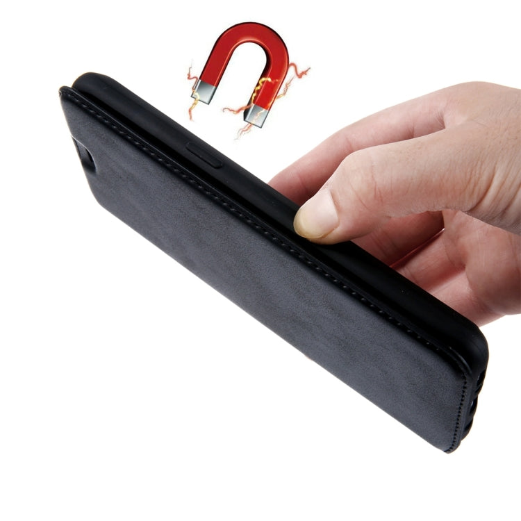 For  iPhone 8 & 7  PU Retro Texture with Absorption Horizontal Flip Leather Case with Holder & Card Slots