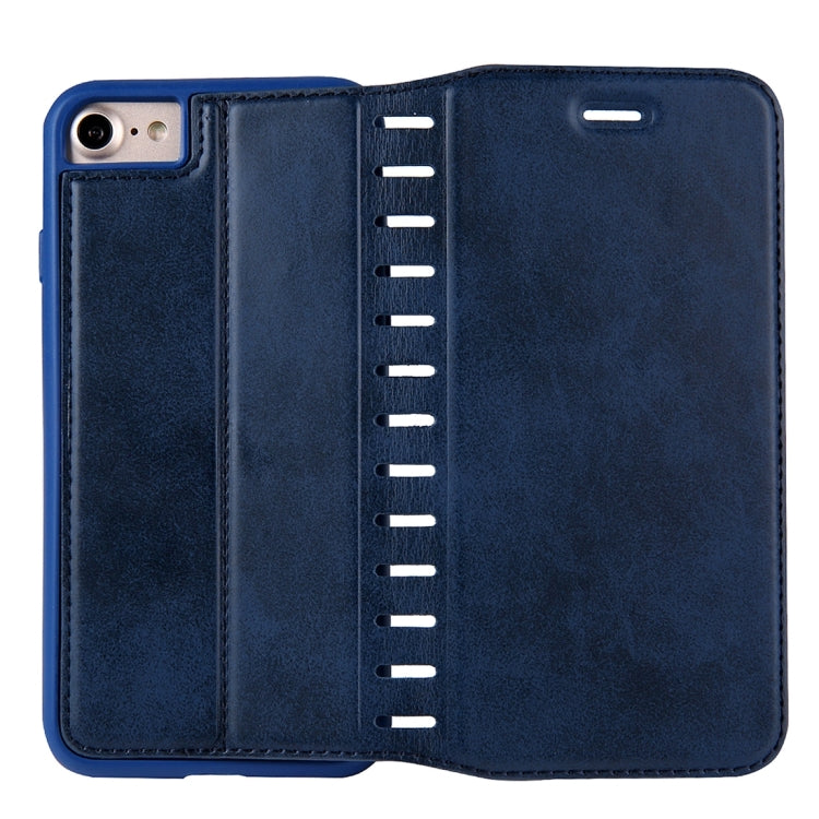 For  iPhone 8 & 7  PU Retro Texture with Absorption Horizontal Flip Leather Case with Holder & Card Slots