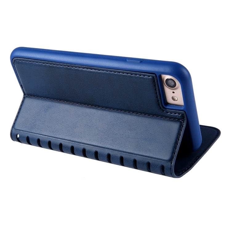 For  iPhone 8 & 7  PU Retro Texture with Absorption Horizontal Flip Leather Case with Holder & Card Slots