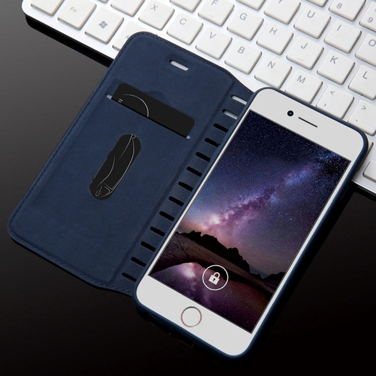 For  iPhone 8 & 7  PU Retro Texture with Absorption Horizontal Flip Leather Case with Holder & Card Slots