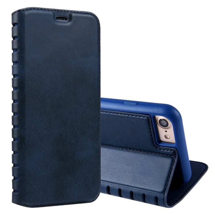 For  iPhone 8 & 7  PU Retro Texture with Absorption Horizontal Flip Leather Case with Holder & Card Slots