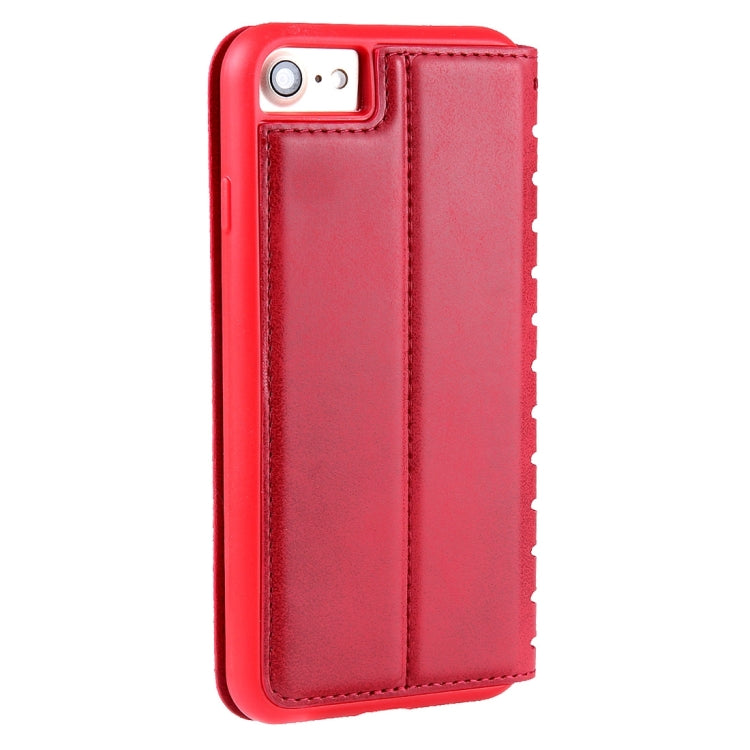 For  iPhone 8 & 7  PU Retro Texture with Absorption Horizontal Flip Leather Case with Holder & Card Slots