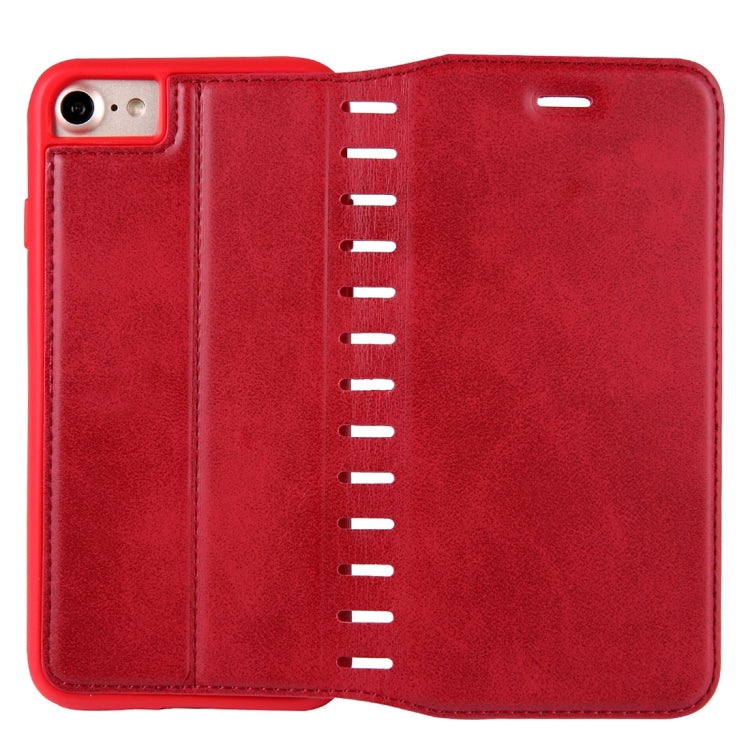 For  iPhone 8 & 7  PU Retro Texture with Absorption Horizontal Flip Leather Case with Holder & Card Slots