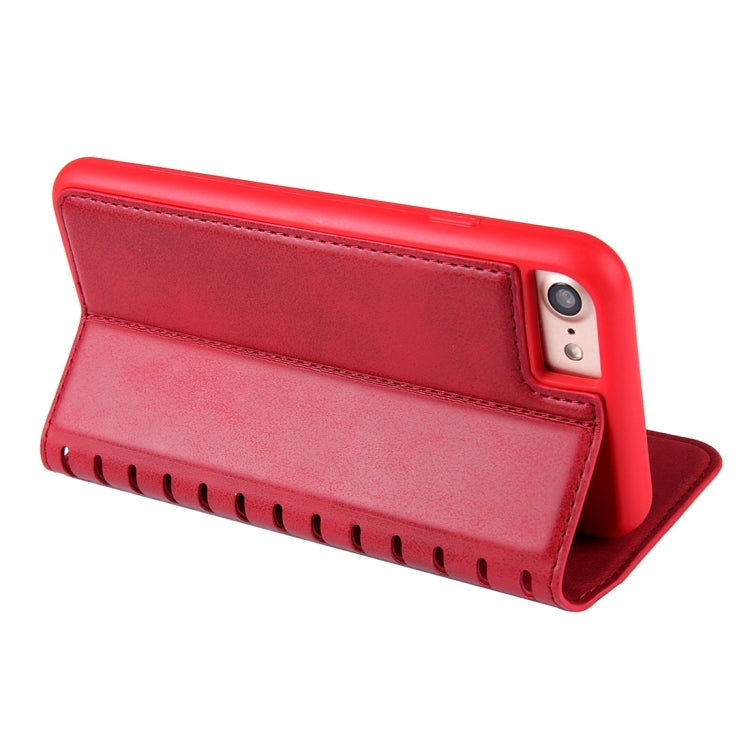 For  iPhone 8 & 7  PU Retro Texture with Absorption Horizontal Flip Leather Case with Holder & Card Slots