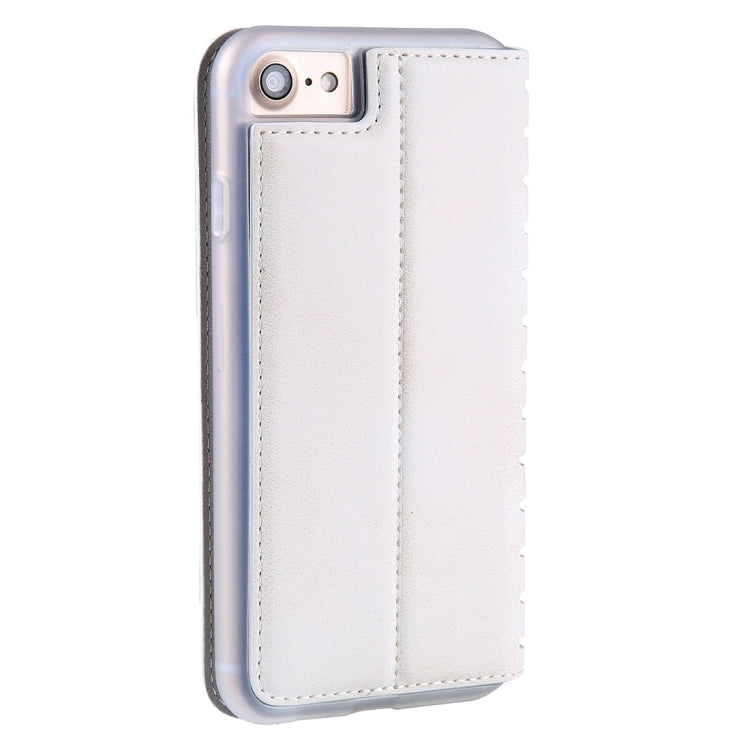 For  iPhone 8 & 7  PU Retro Texture with Absorption Horizontal Flip Leather Case with Holder & Card Slots
