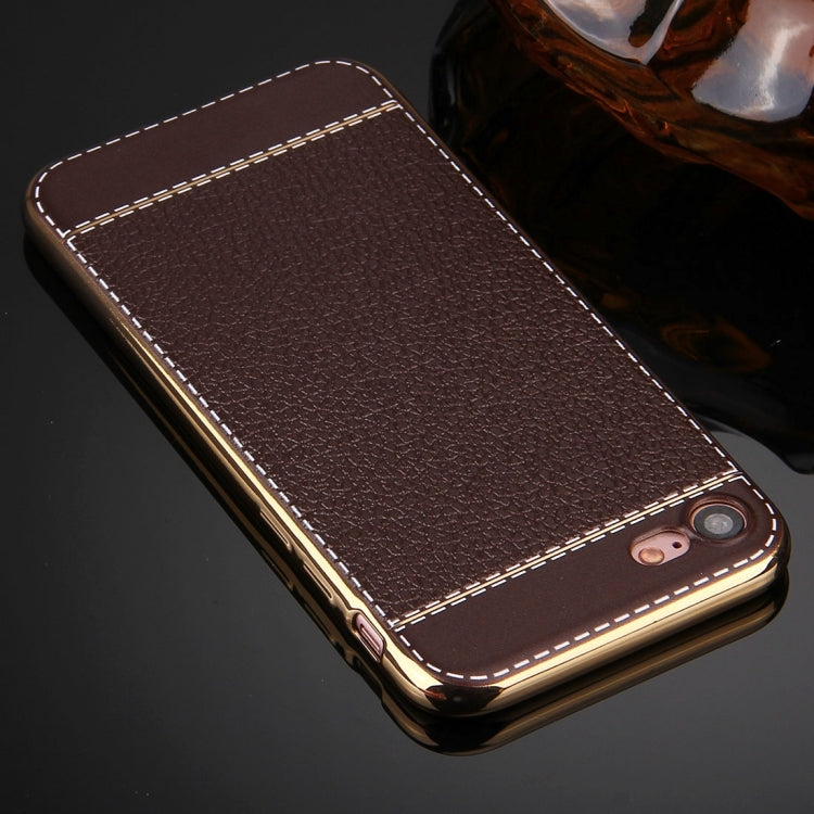 For  iPhone 8 & 7  3D Litchi Texture Soft TPU Protective Case