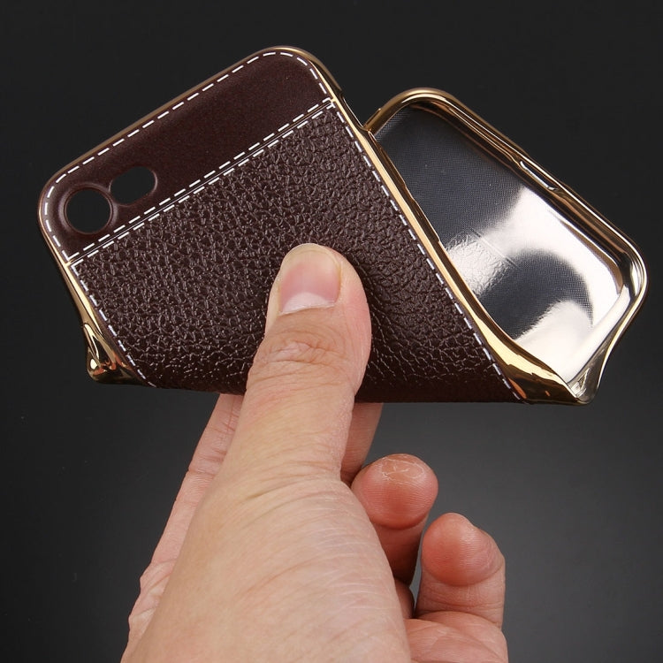 For  iPhone 8 & 7  3D Litchi Texture Soft TPU Protective Case