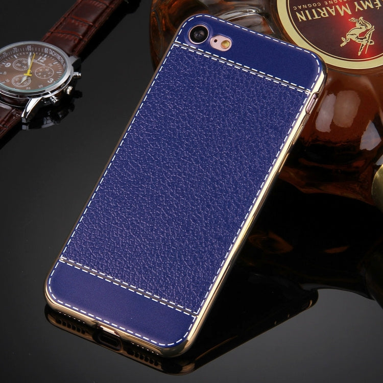 For  iPhone 8 & 7  3D Litchi Texture Soft TPU Protective Case