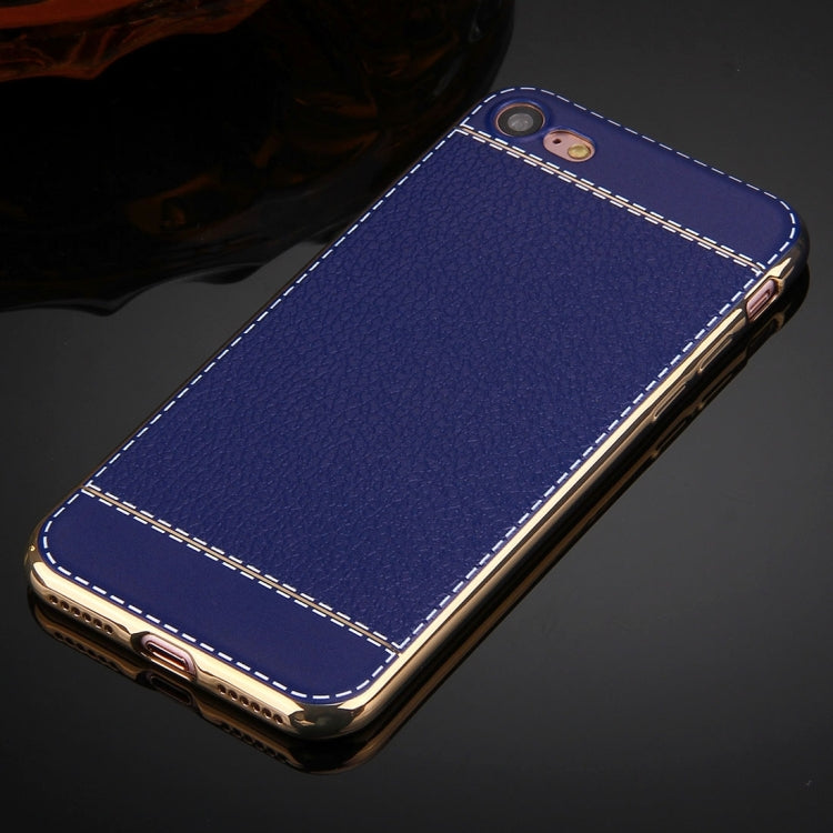 For  iPhone 8 & 7  3D Litchi Texture Soft TPU Protective Case