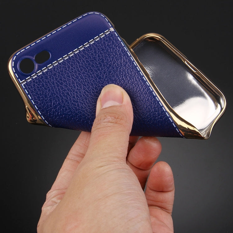 For  iPhone 8 & 7  3D Litchi Texture Soft TPU Protective Case