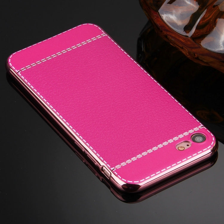 For  iPhone 8 & 7  3D Litchi Texture Soft TPU Protective Case
