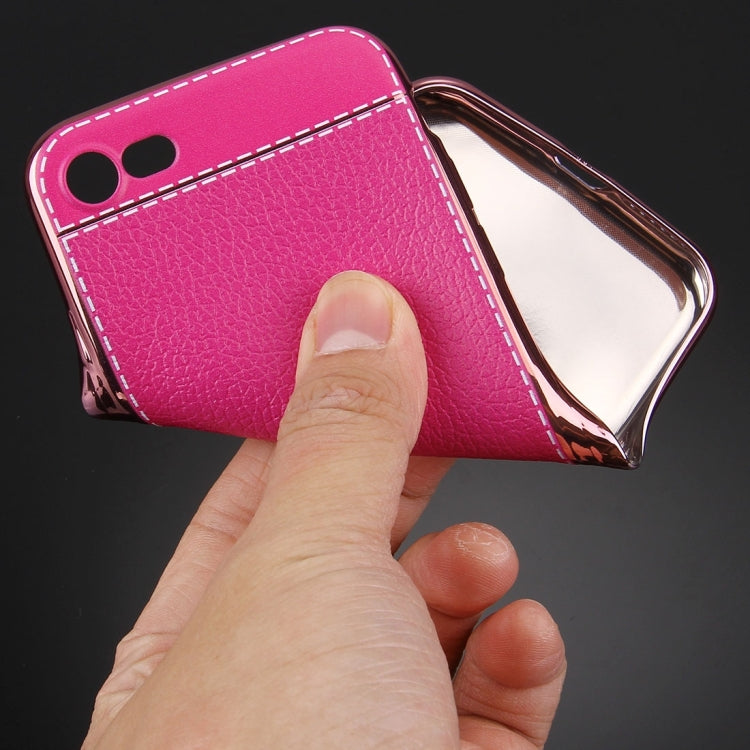 For  iPhone 8 & 7  3D Litchi Texture Soft TPU Protective Case