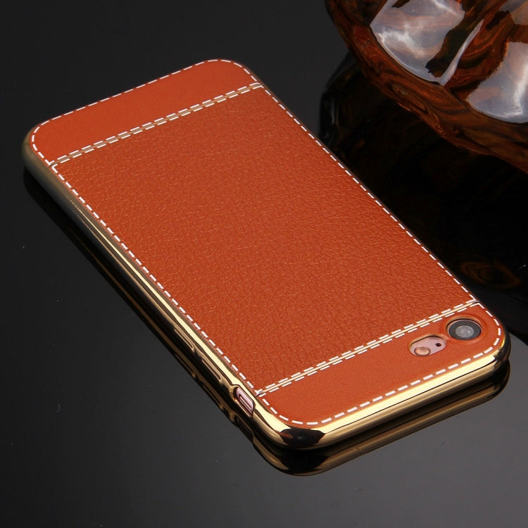For  iPhone 8 & 7  3D Litchi Texture Soft TPU Protective Case