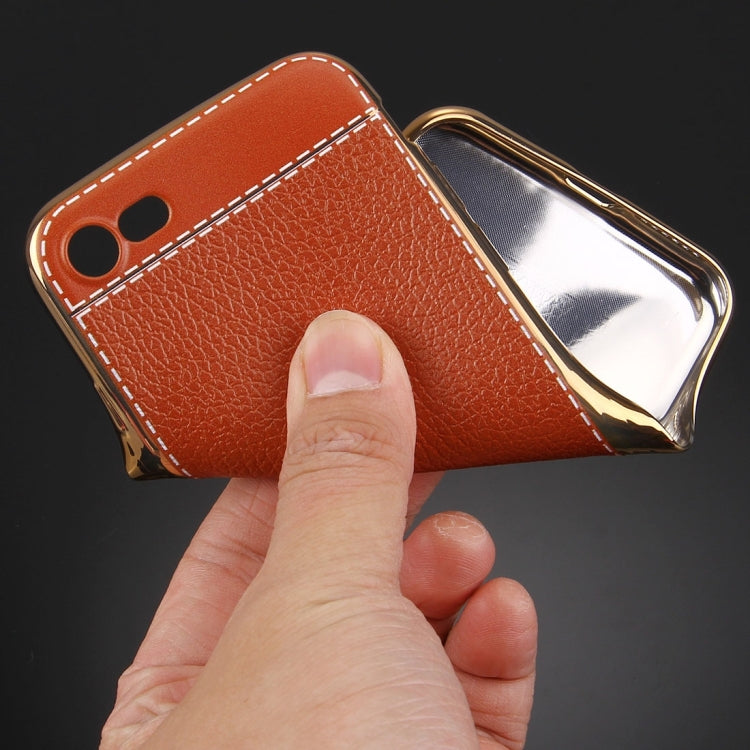 For  iPhone 8 & 7  3D Litchi Texture Soft TPU Protective Case