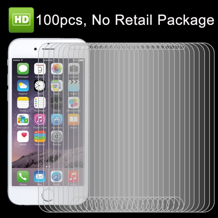 100 PCS for iPhone 7 HD Non-full Screen Protector, No Retail Package