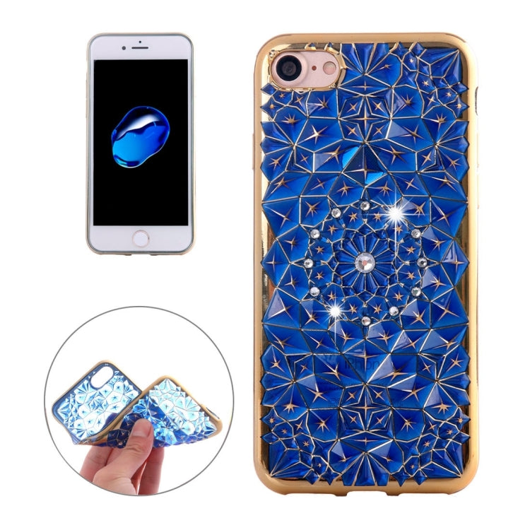 For  iPhone 8 & 7  Diamond Encrusted Pattern Electroplating TPU Protective Case
