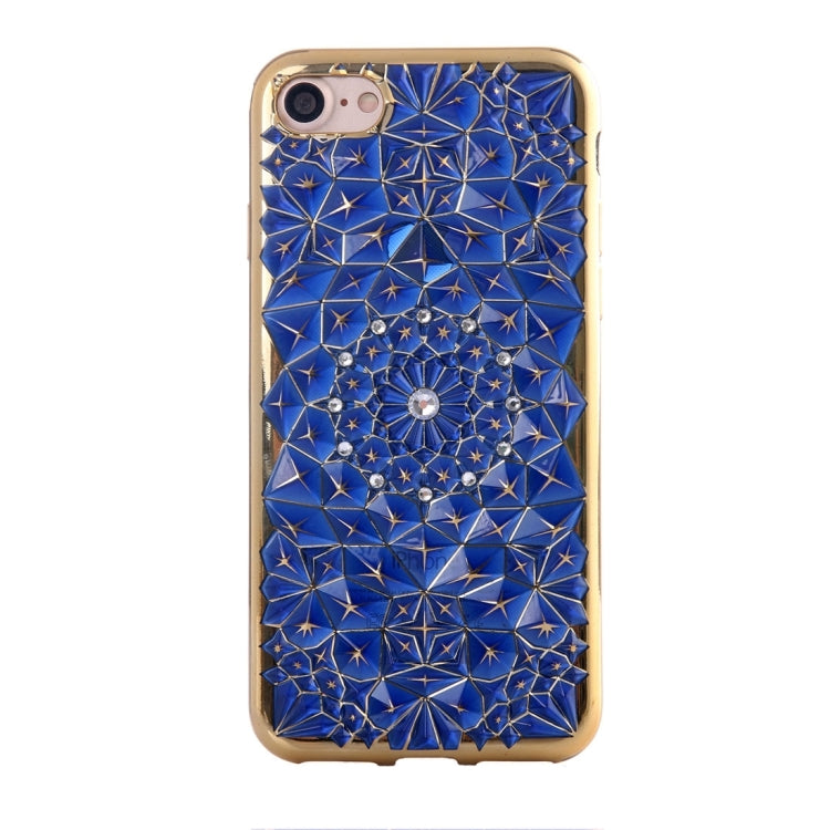 For  iPhone 8 & 7  Diamond Encrusted Pattern Electroplating TPU Protective Case