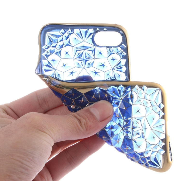 For  iPhone 8 & 7  Diamond Encrusted Pattern Electroplating TPU Protective Case