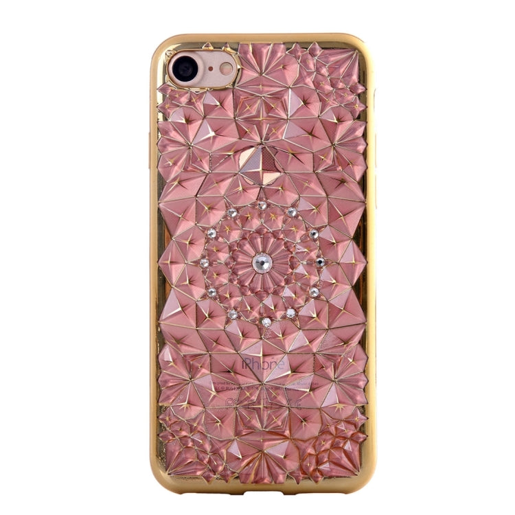 For  iPhone 8 & 7  Diamond Encrusted Pattern Electroplating TPU Protective Case