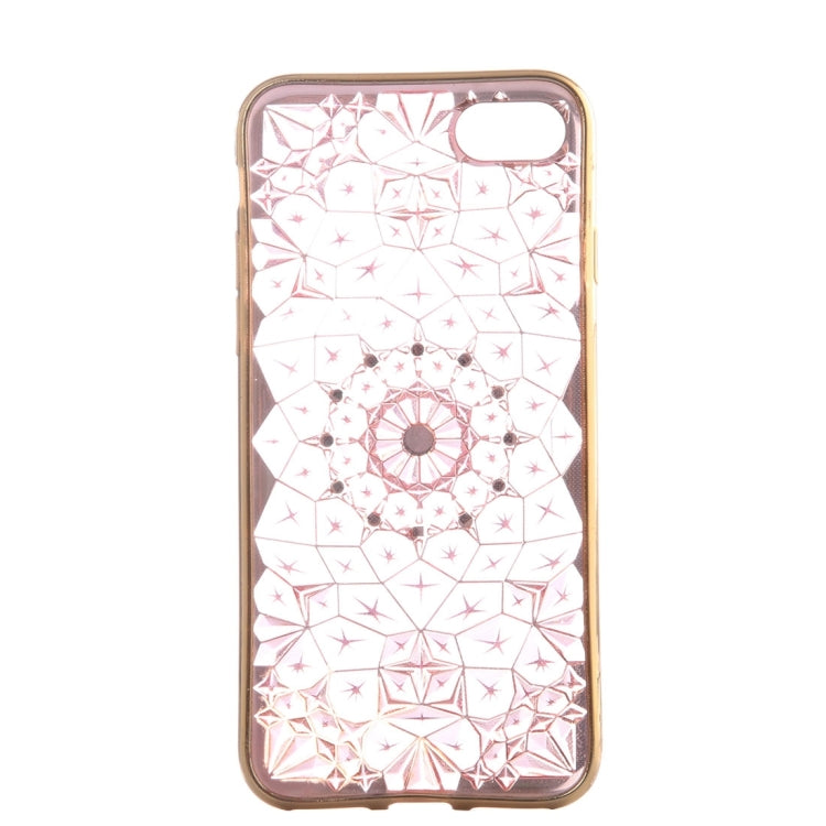 For  iPhone 8 & 7  Diamond Encrusted Pattern Electroplating TPU Protective Case