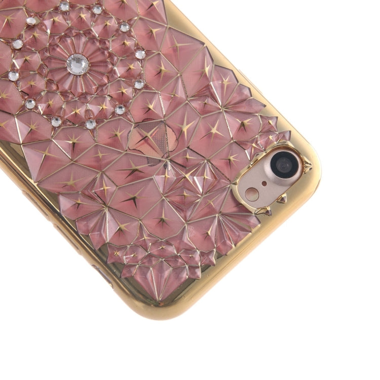 For  iPhone 8 & 7  Diamond Encrusted Pattern Electroplating TPU Protective Case