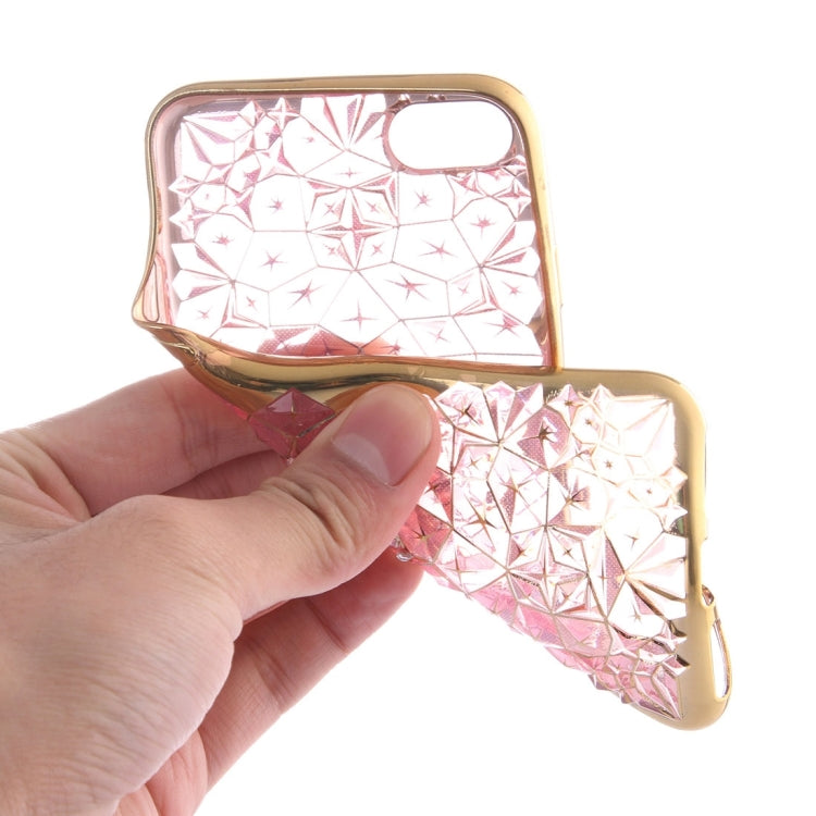 For  iPhone 8 & 7  Diamond Encrusted Pattern Electroplating TPU Protective Case