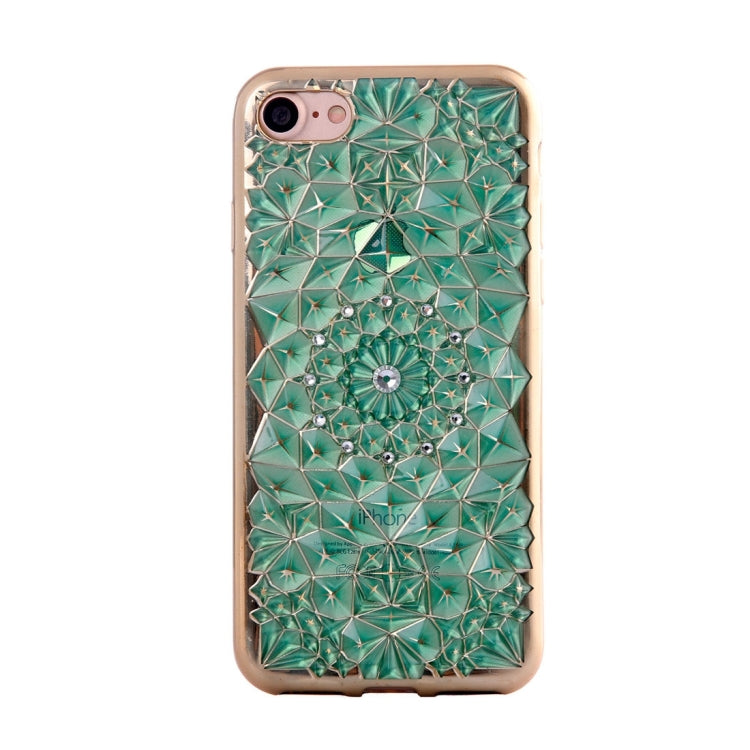 For  iPhone 8 & 7  Diamond Encrusted Pattern Electroplating TPU Protective Case