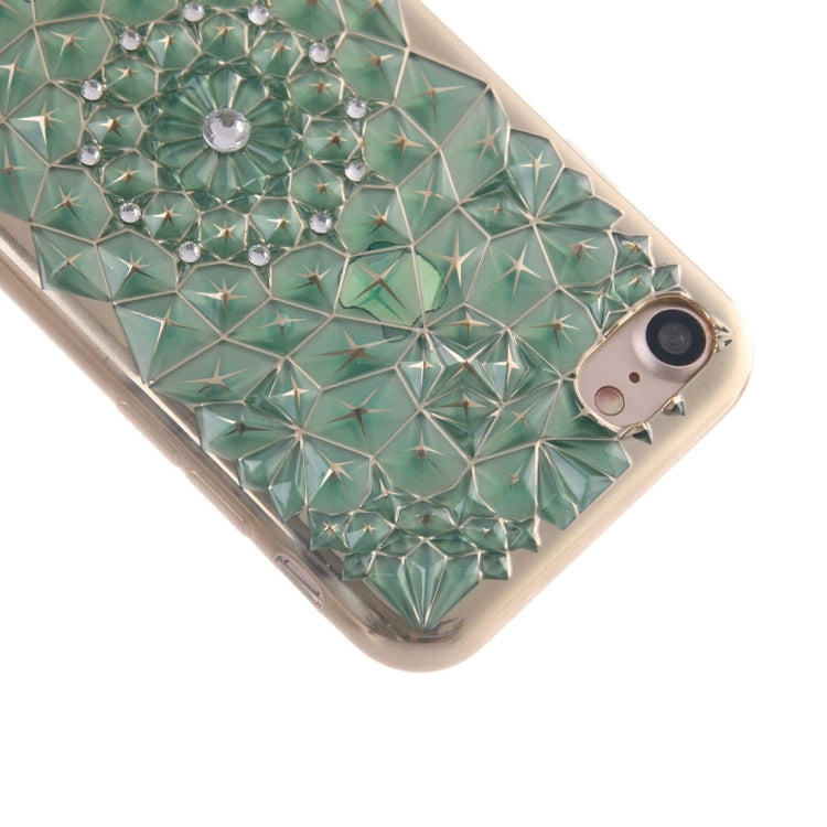 For  iPhone 8 & 7  Diamond Encrusted Pattern Electroplating TPU Protective Case