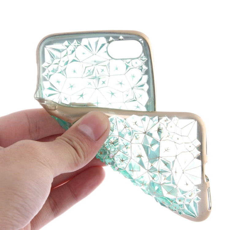 For  iPhone 8 & 7  Diamond Encrusted Pattern Electroplating TPU Protective Case